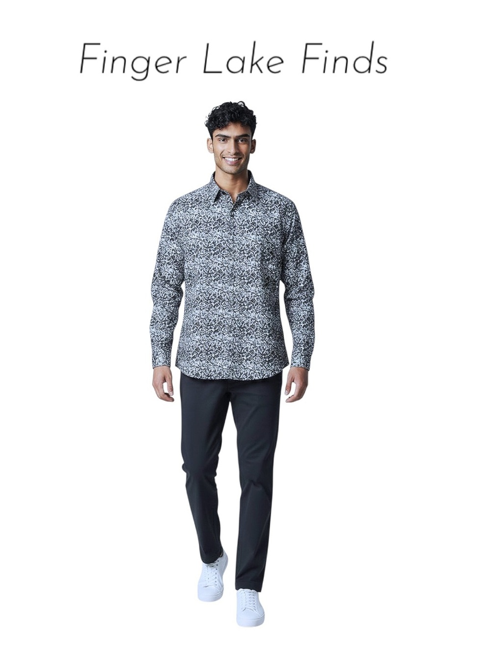 Van Heusen Slim Fit Stretch Button Front Shirt, 14.5/32-33